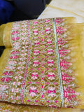 Husain Rehar Bano – Luxury Organza Silk Sharara Suit with Kora Dabka Work
