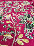Abeera Usman Burgundy Dusk – Luxury Tussel Silk Suit