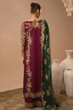 Abeera Usman Burgundy Dusk – Luxury Tussel Silk Suit