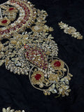 Sarazara Lunara | Premium Tassel Silk Embroidered Ensemble with Trouser & Accessories
