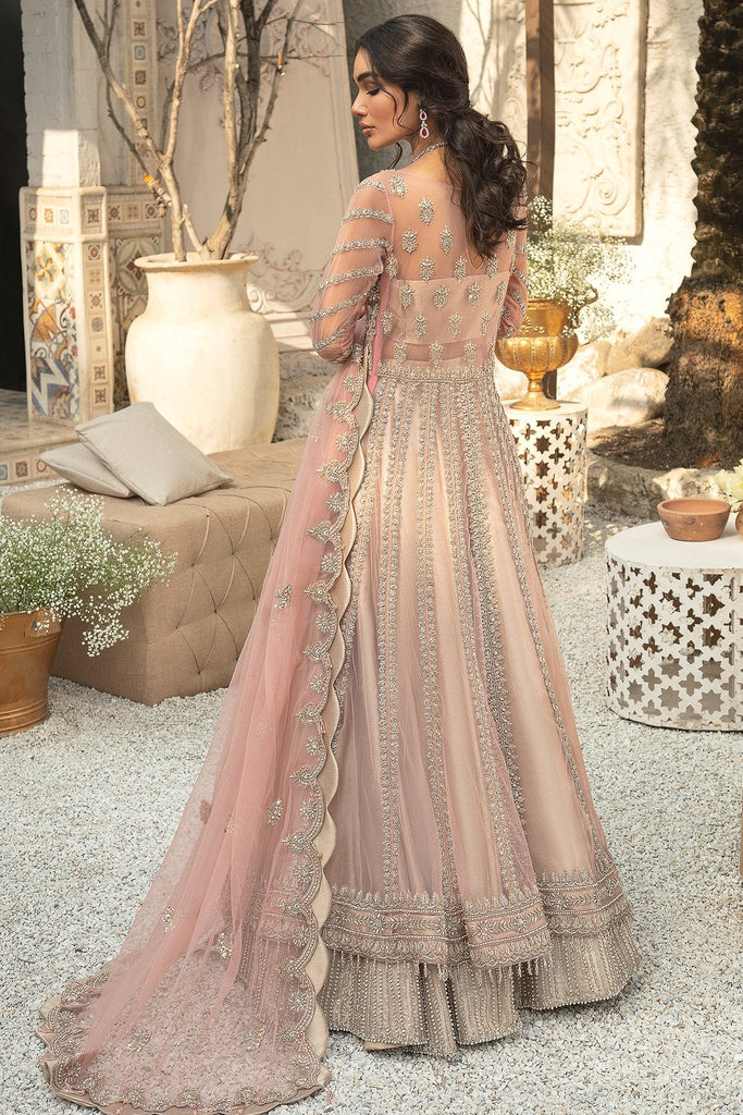 Pink Pakistani Bridal Pishwas With Lehenga Dress Aminas Collection 5751